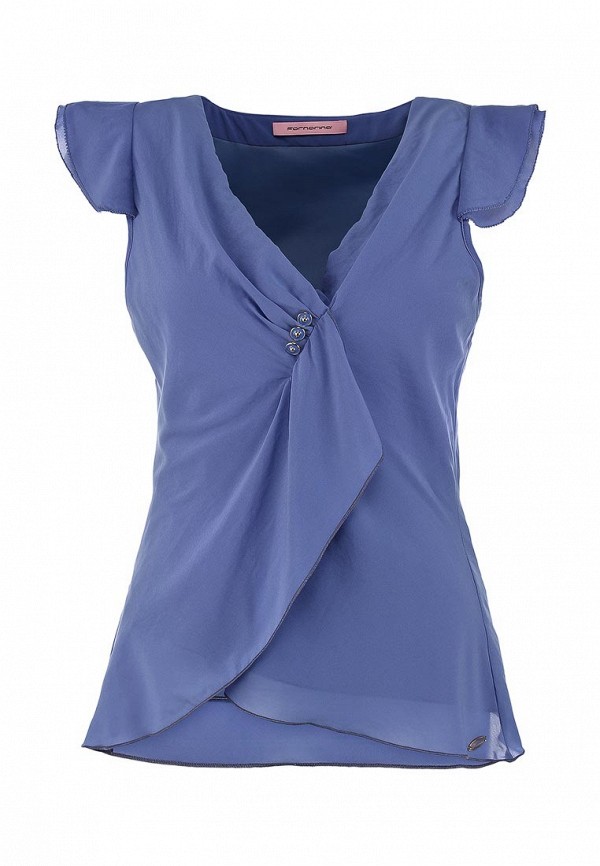 Блуза Fornarina FO019EWFY151. Цвет: голубой