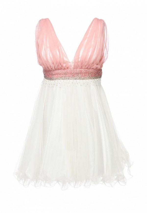 Платье Lawiggi LA003EWEW932. Цвет: белый, розовый