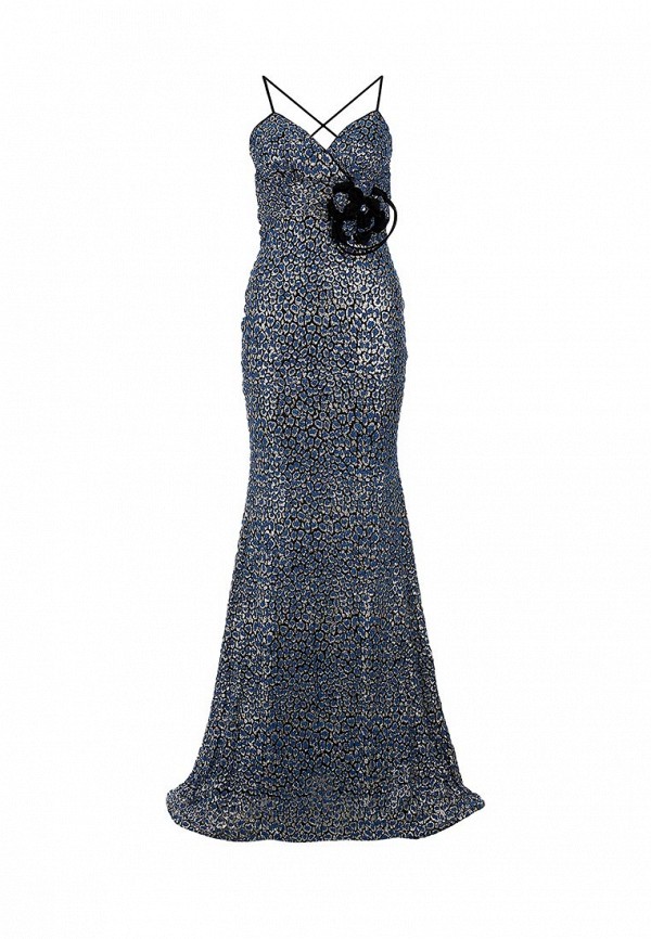 Платье Lawiggi LA003EWLF594. Цвет: голубой, серебряный