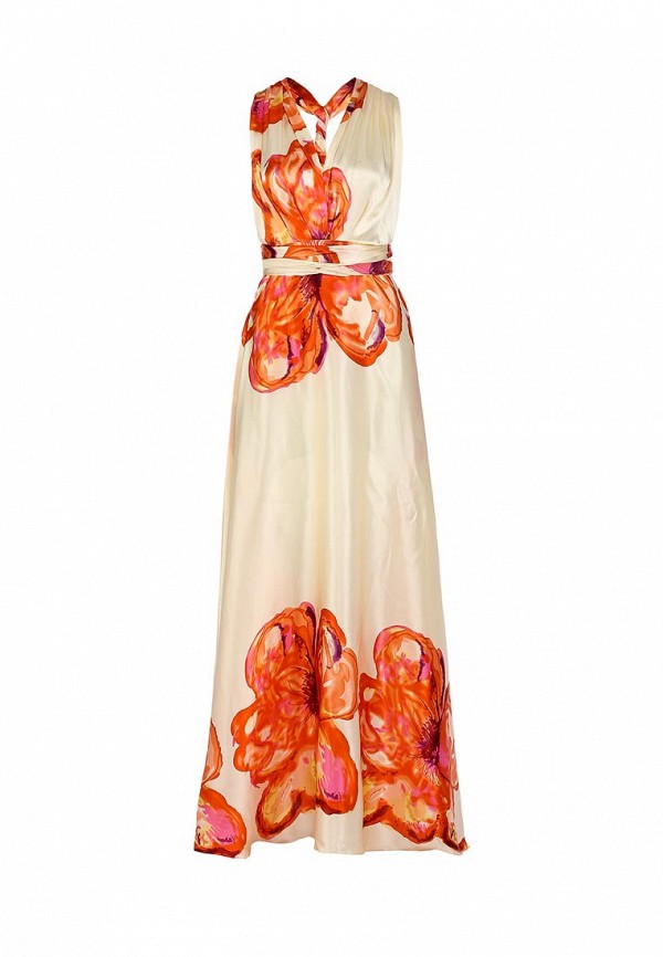 Платье Von Vonni VO002EWGC995. Цвет: бежевый, оранжевый
