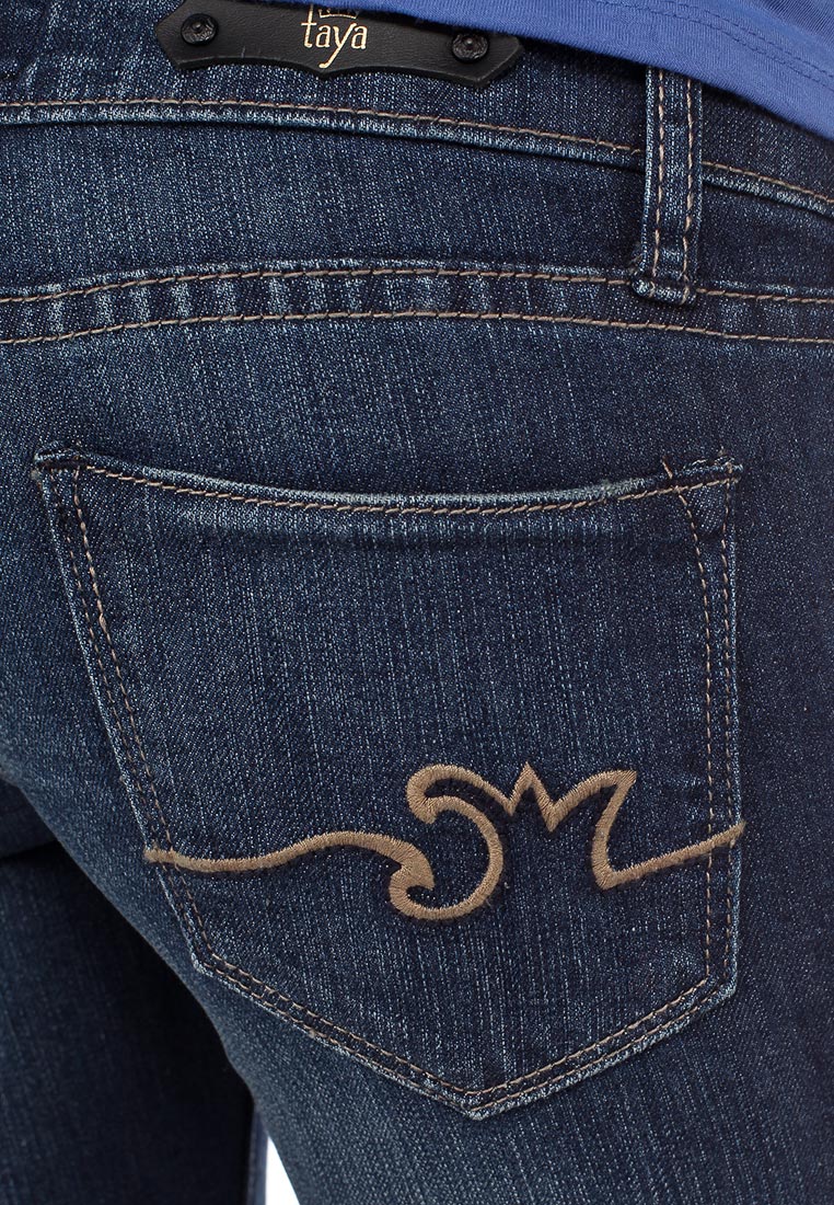 Зауженные джинсы Taya Jeans Джинсы Taya Jeans женские. Цвет: синий. О