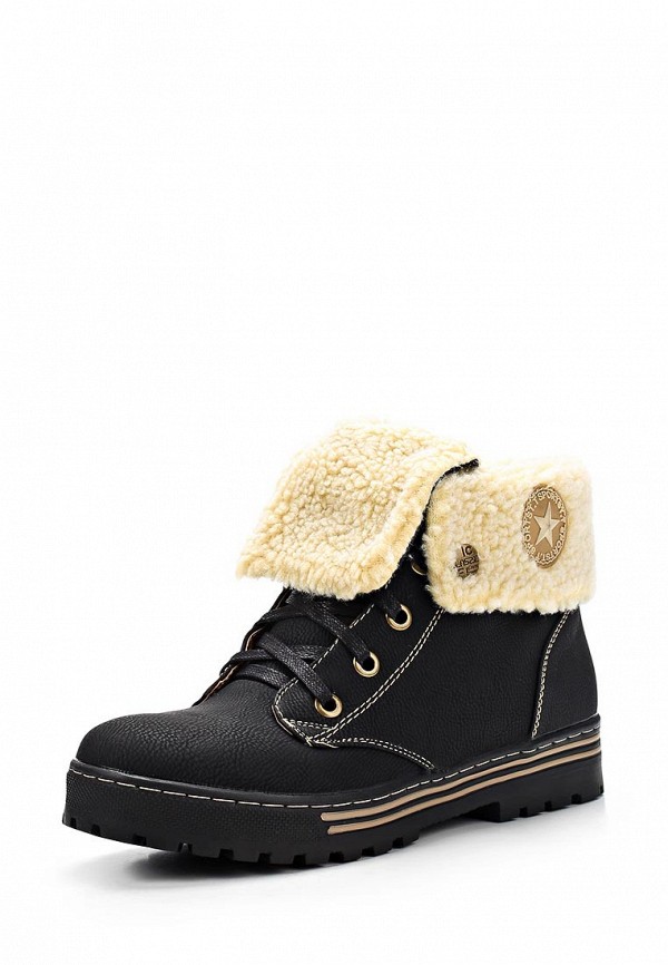 фото Ботинки женские T.Taccardi for Kari TT001AWCJQ80, черные с отворотом